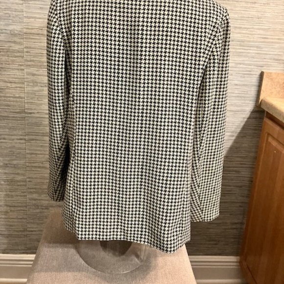 MICHELE - Career Blazer - Size 14 - Black & White Lined Houndstooth Blazer- EUC! - Picture 12 of 13